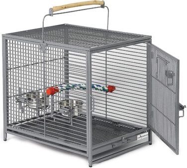 Клітка-переноска для птахів Midwest Homes for Pets Poquito, 48 x 39,5 x 60 см, з жердками та годівницями з нержавіючої сталі