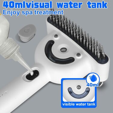 Парова щітка для собак та котів, 2-в-1 з UV-стерилізацією, для вичісування ворсу та підшерстка