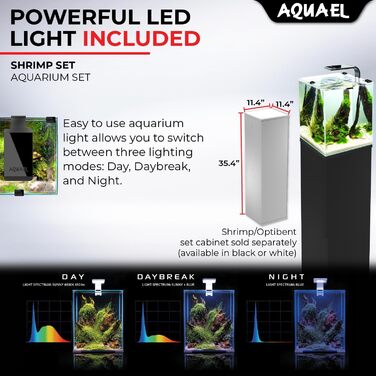 Акваріум Aquael Shrimp Set Day&Night 20 білий, 19 л, комплект для креветок, 4.63 кг