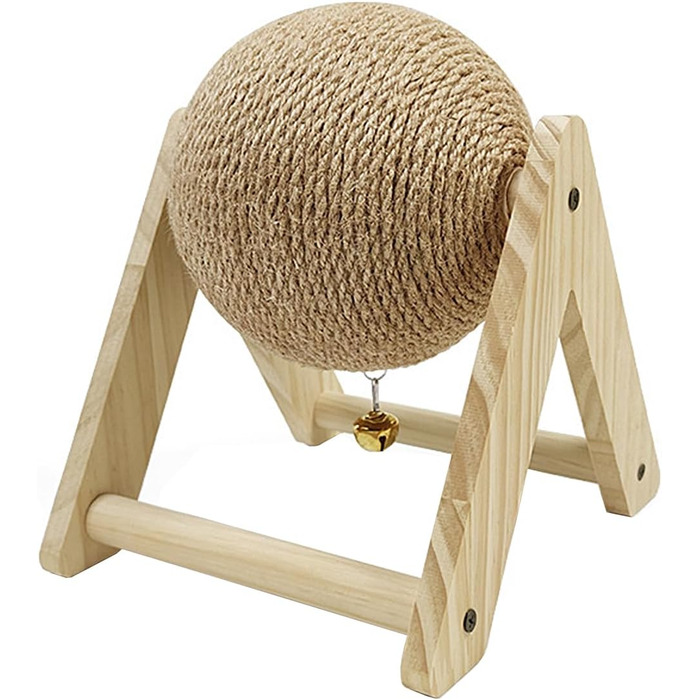 Іграшка для котів та собак Namvo Kratzball - кігтеточка з сизалю з вушками, проти нудьги