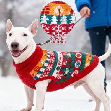 Пуловер для собак EXPAWLORER на Новий Рік: теплий, модний, для малих, середніх та великих собак, XL