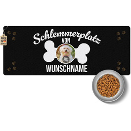 Персоналізований килимок для годування собак з ім'ям та фото - Royal, 80 x 30 см, нековзний