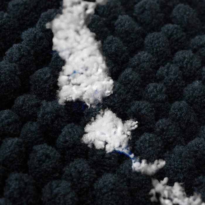 Килимок для собак My Doggy Place з мікрофібри для брудних лап, 91.4 x 66 см, швидковисихаючий, вбираючий, для прання та сушки в машині, з антиковзким гумовим покриттям (91 x 66 x 3 см, Чорний з відбитком лапи)