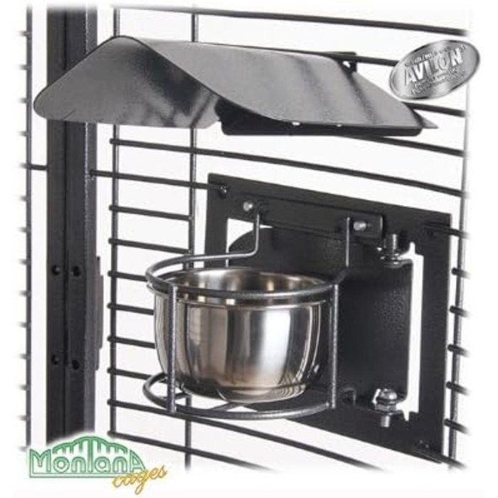Набір із 2-х захисних дахів для годівниць Montana Cages SMALL, платиновий, 14x12x4,25 см