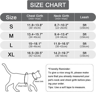 Шлейка для котів Skmeditec Katzengeschirr - безпечна, з відбиваючими смугами, розмір L, сіра
