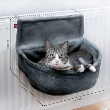 CanadianCat Company мішок для котів на батарею, антрацит, лежанка з регульованими кріпленнями