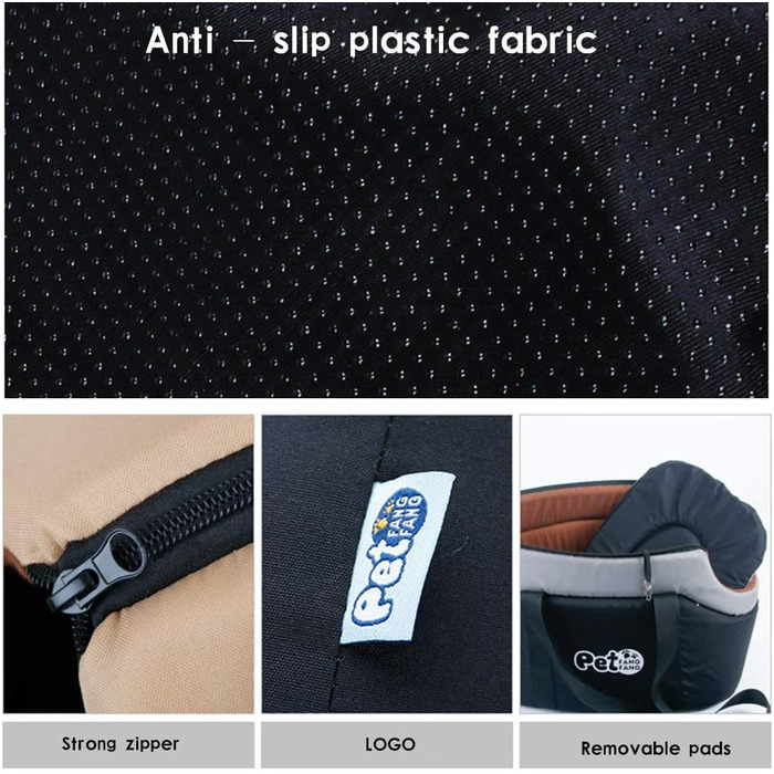 Сумка-переноска для собак, котів, дрібних тварин DLZFUDTY. Чорний колір, розмір L. Ідеально для прогулянок та подорожей.