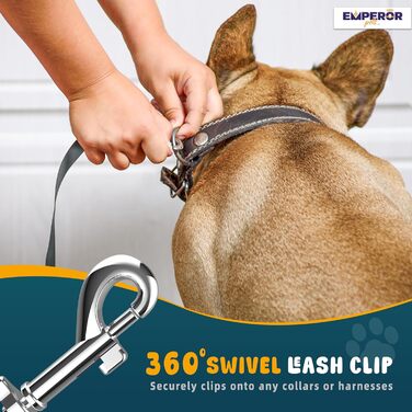 Рулетка для собак Emperor Pets Aura BW26, біла, до 50 кг, міцна, з антиковзною ручкою та світловідбиваючою стрічкою, для середніх і великих порід