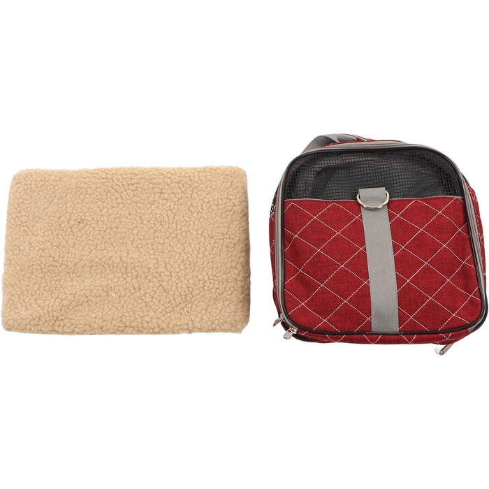 Транспортна переноска для собак та котів, складана, дихаюча, м'яка переноска з плечовим ремінцем (Бургунді)