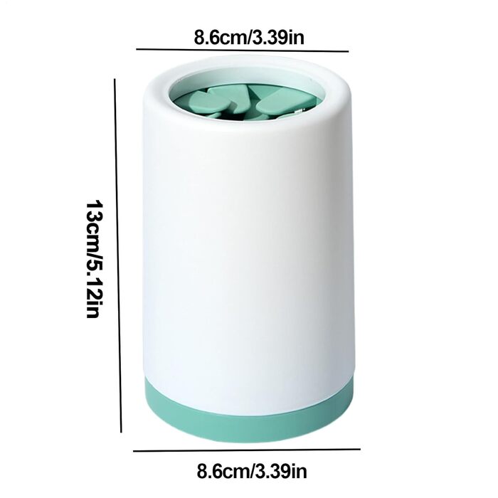 Очисник лап для собак SVCEQZE | Без розливу | Щітка для лап, м'яка машина для очищення лап, підвищена ефективність очищення, зелений (зелений, Small)