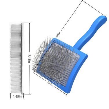 Професійна щітка для грумінгу собак та домашніх тварин (2 шт.), для довгого та кучерявого хутра, видаляє підшерсток, Goldendoodle