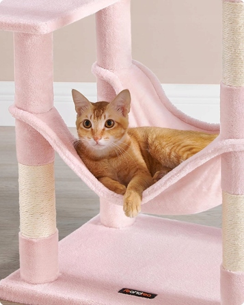 Високий когтеточний комплекс із лежаком, ігровий центр Feandrea 101 — 160 см