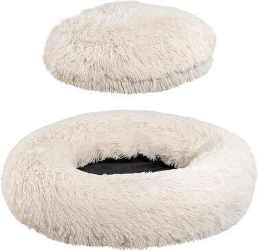 Кругле ліжко для собак, м'яке гніздо-лежанка для тварин, діаметр 60 см