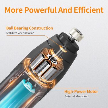 Електричний точило для собачих кігтів Toozey Krallenschleifer: 3 швидкості, LED-підсвітка, для середніх та великих собак (жовтий)