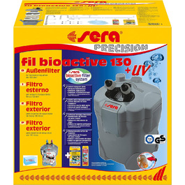 Зовнішній фільтр sera fil Bioactive 130 + UV для прісноводних акваріумів до 130 л, 5 Вт UV-C лампа, захист від водоростей та хвороб, оптимальні фільтруючі матеріали, потужна фільтрація