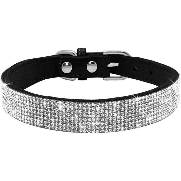 Нашийник для собак та котів Haoyueer з блискітками, м'яка замша