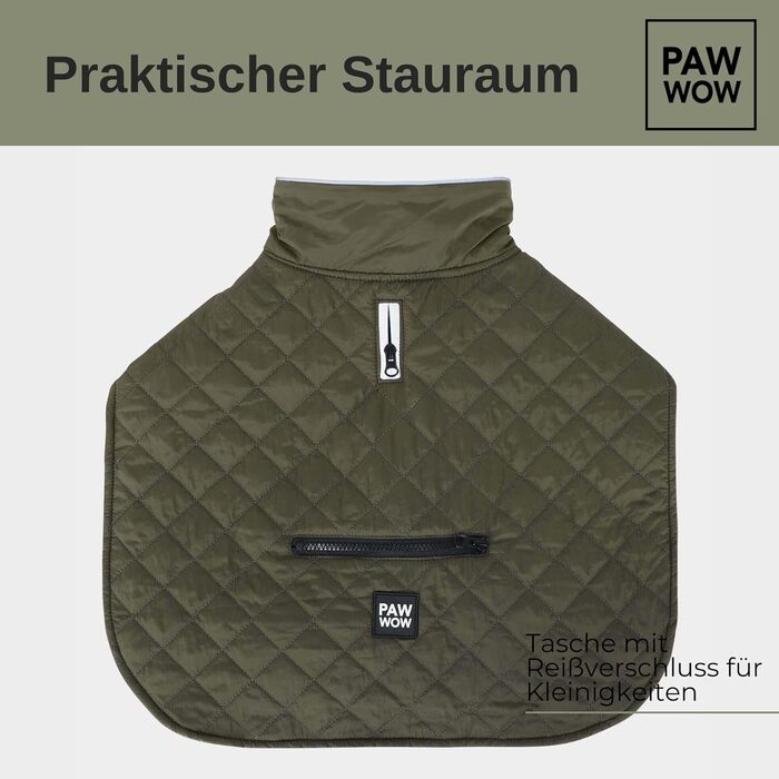 Зимовий теплий одяг для собак | Куртка для собак з захистом живота та клямками | Оливковий колір, розмір S