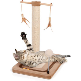 Котячий стовпчик для котів Lilly - інтерактивна іграшка для самостійних занять | 78 см | 33 x 33 x 80 см