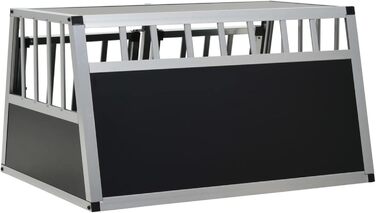 Транспортна переноска для собак Gecheer, складана переноска для великих собак XXL, алюміній та MDF, для безпечного транспортування в авто (89 x 69 x 50 см)