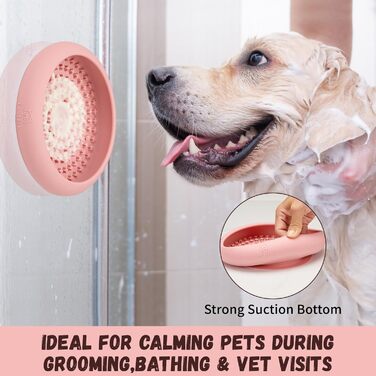 Нічна миска для собак Bestalk: зменшення тривоги, повільне годування, силікон, BPA-free, для ігор, рожева