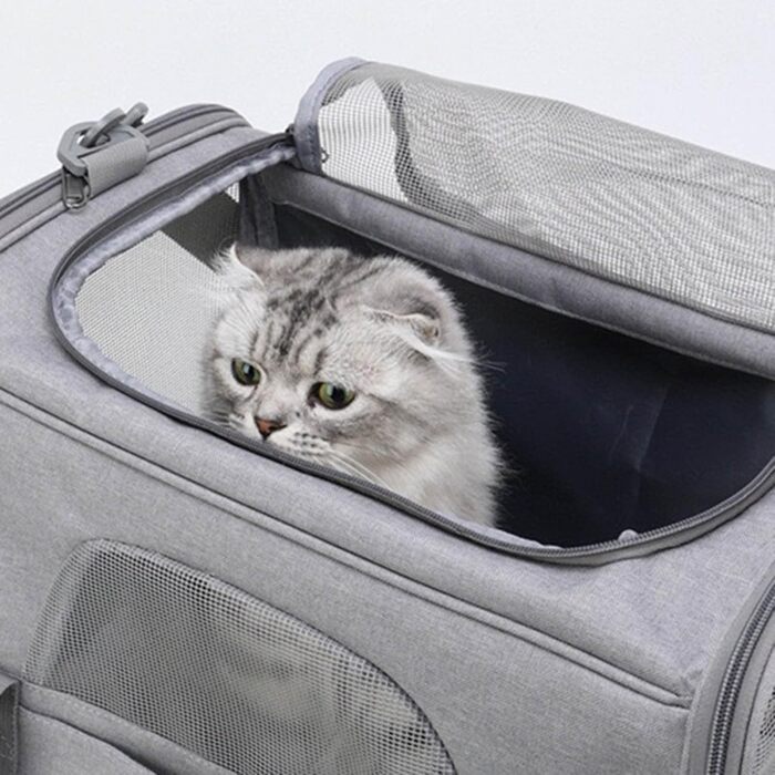 Транспортна сумка для кота/маленького собаки, складана переноска для тварин, автотранспортна сумка з вентиляцією