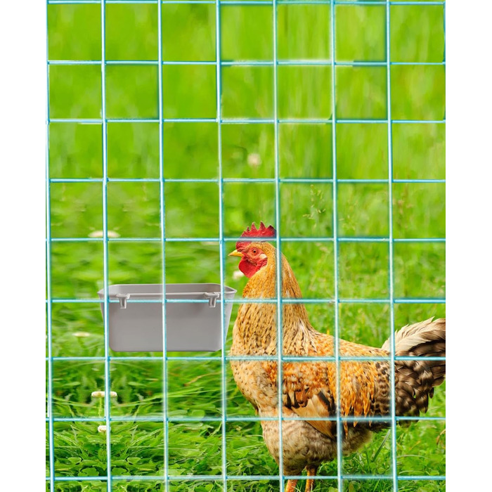 Кормушка для клітки AMZSYLV для кроликів, птахів, 600 мл, для корму та води, ласощів, цуценят, підвісна годівниця, миска, 26 шт., сіра