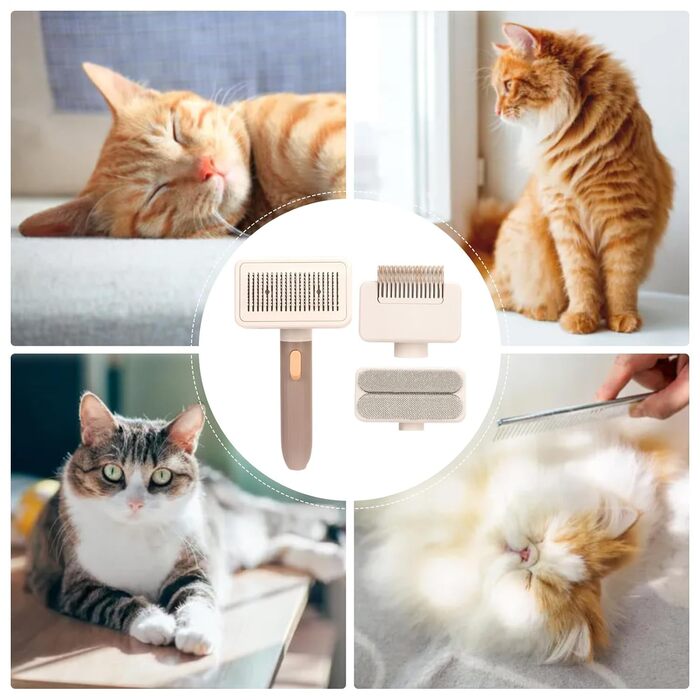 Гребінець для грумінгу домашніх тварин, багатофункціональна щітка для шерсті собак, багаторазова, портативна, для розплутування