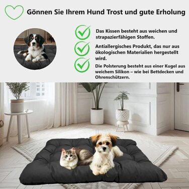 Килимок для собак KING DOG L 100 x 70 см, чорний, водонепроникний, для великих і середніх собак