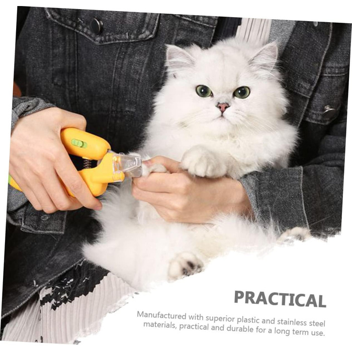 Набір для стрижки кігтів для собак та котів Supvox (набір 3 шт.) - професійний інструмент для догляду за тваринами, нержавіюча сталь, жовтий