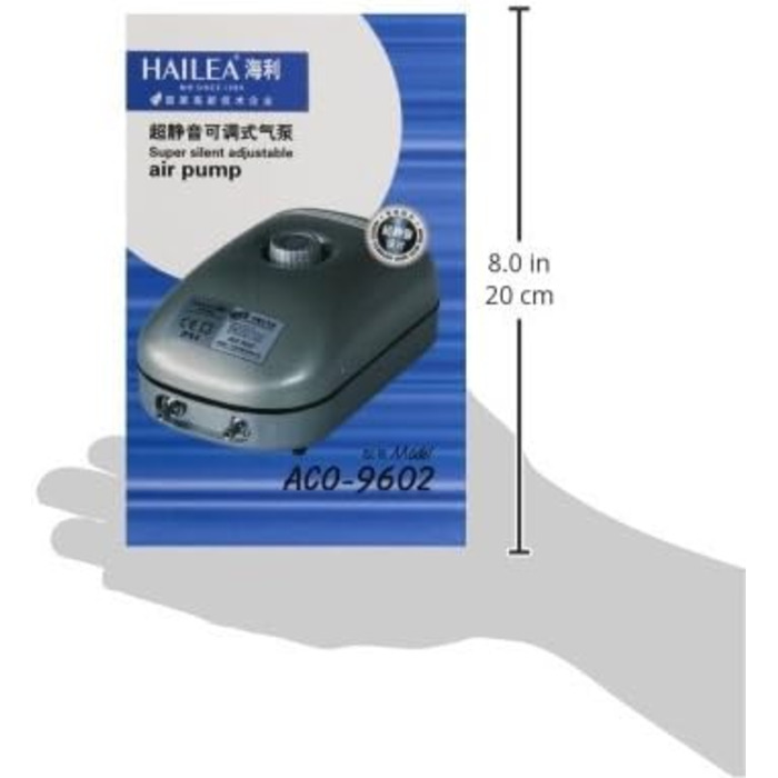 Компресор Hailea SC149 Aco 9610, 10 л/хв, 5 Вт, сірий