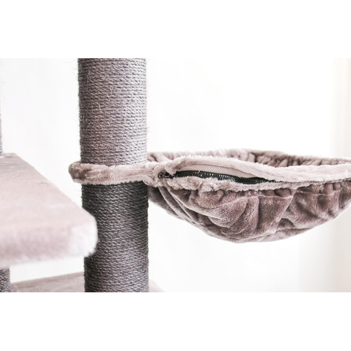 Когтеточка для великих котів Petrebels Maine Coon XXL Route 180 см, натуральний сизаль, стовпи 12/15 см, капучино