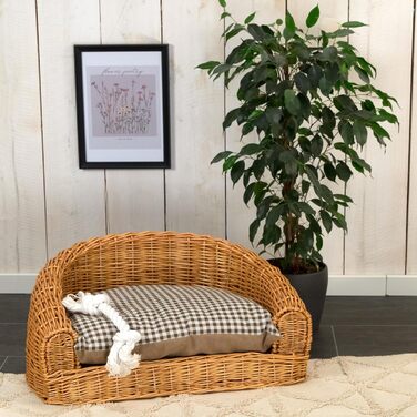 Кругле ліжко для собак та котів Tier Bett Prince з плетіння, 57x42 см