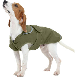 Зимовий теплий одяг для собак Kuoser: водонепроникний та вітростійкий жилет з світловідбиваючими елементами, XS-3XL (зелений)