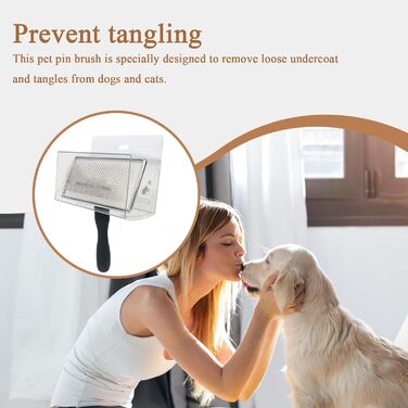 Гребінець для собак та котів з металу: видаляє підшерстя, масажний ефект, інструмент для грумінгу