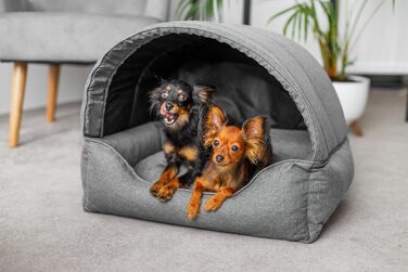 Ліжко для собак з будиночком - ідеальне місце для відпочинку вашого улюбленця! Зручне ліжко-будиночок для собак маленьких та середніх порід. Ліжко-печеринка, переноска, диван для собак. Знімна та пральна наволочка, стабільний каркас. Розмір: 82x58 см, кол