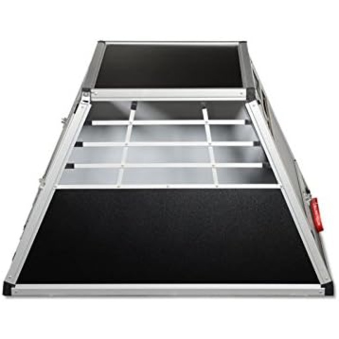 Транспортний бокс для собак Transportbox N56, алюмінієвий, 100x100x62,5 см, з перегородкою та аварійним виходом, безпечний транспорт у багажнику авто