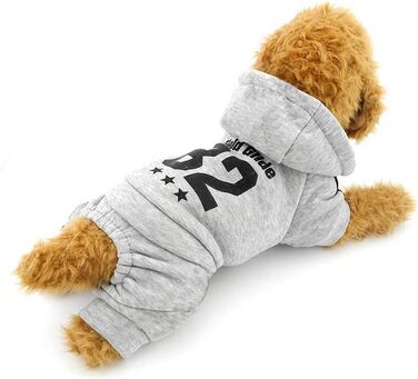 Зимовий комбінезон для собак Ranphy, флісова підкладка, теплий костюм, сірий колір, XL