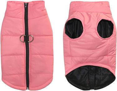 Водонепроникний теплий зимовий одяг для собак FeimaX - тепла куртка для маленьких, середніх та великих собак, курка-жилет для цуценят, рожевий колір