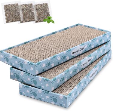 Кігтеточка для котів VIVAGLORY з картонної коробки, 3 шт. (44 x 18 см)