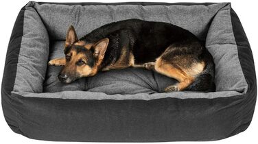 Ліжко для собак SuperKissen24: корзина, диван, ліжко для малих, середніх та великих собак. Розмір M, сірий, 70x55 см. Миється. Упаковка: 1 шт.