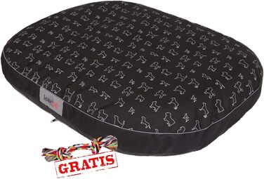 HobbyDog Овальне лежанка для собак MOWCWP2 з подарунком Spieltau, лежанка, килимок для собак, місце для відпочинку, різні розміри (XL 108 x 85 см)