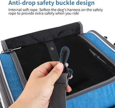 Рюкзак для перевезення домашніх тварин на велосипеді | Рюкзак-переноска для собак та котів | Транспортна переноска для тварин на вулиці | З вентиляцією, регульована переноска для прогулянок та подорожей