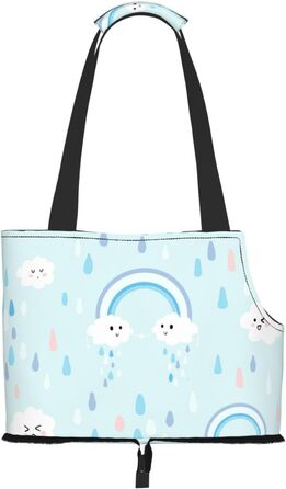 Сумка-переноска для котів та собак маленьких порід Paylamon, складна, для подорожей, у літак/автобус (хмари)