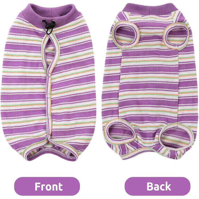 Одяг для котів після операції Citétoile: комбінезон для захисту животика, альтернатива E-обротню, розмір L, фіолетовий