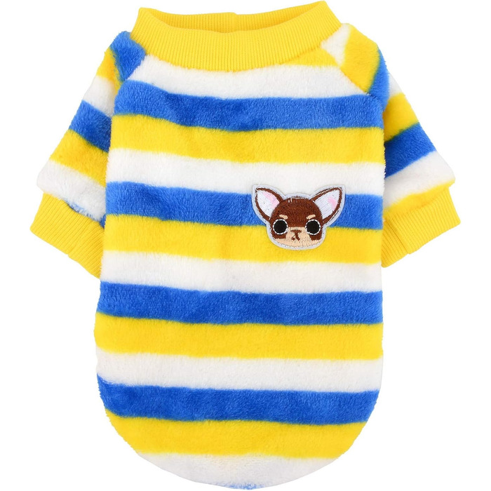 Теплий зимовий пуловер для собак ZUNEA з флісу. Підходить для чихуахуа, котів та інших дрібних порід. Колір: блакитний. Розмір: L (XL)