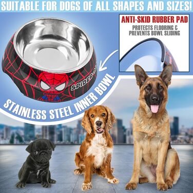 Набір іграшок та мисок для собак Disney Stitch: миска та іграшка для собак (Зелений Бебі Йода, Червоний/Синій Спайдермен)