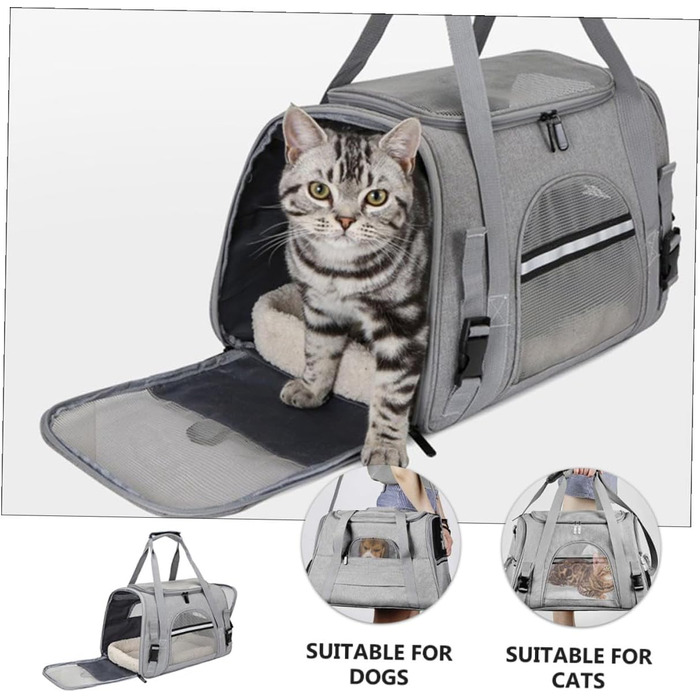 Трансформер для тварин ANDRESLAD: переноска для собак та котів з дихаючого оксфордського матеріалу