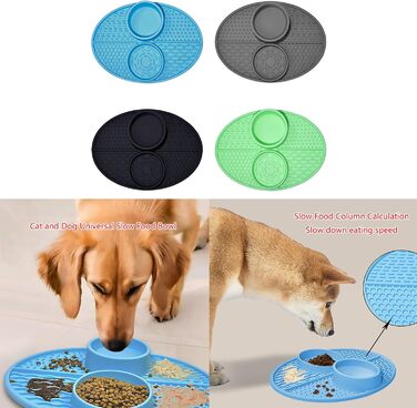 Килимок для повільного годування домашніх тварин Greabuy: для собак, котів, силікон, покращує травлення, зелений