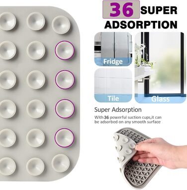 Килимок для собак з сосками, повільний годівник, килимок для собак з присосками для тривоги, ідеально підходить для грумінгу, купання та навчання