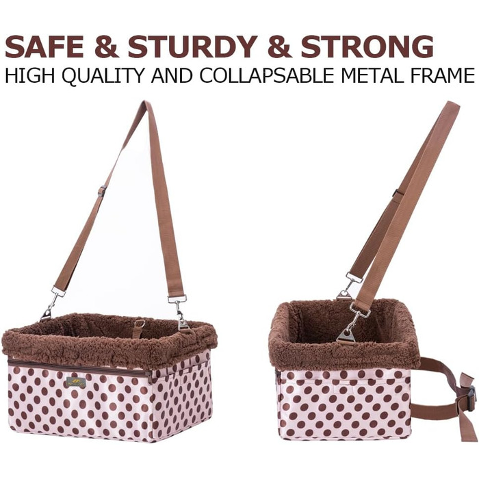 Автокрісло для собак Booster Seat з металевим каркасом та повіском, ковдра, до 9 кг